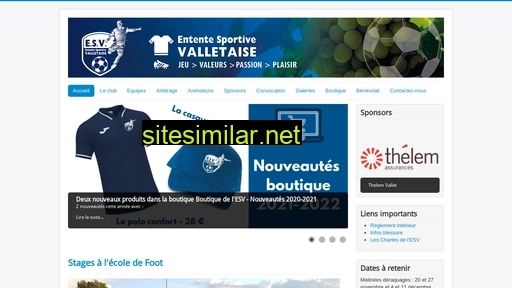 esvalletfoot.fr alternative sites