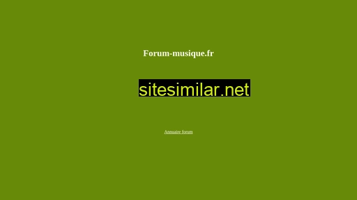 Forum-musique similar sites