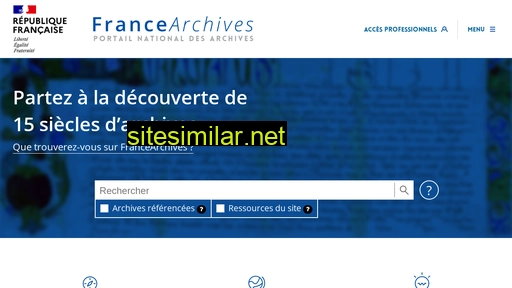francearchives.fr alternative sites