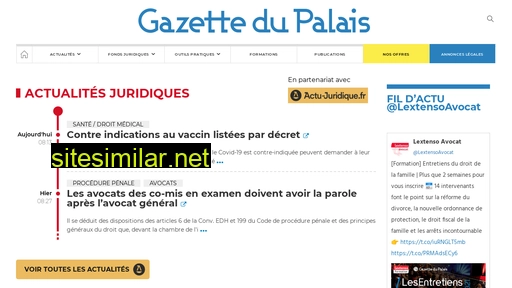 Gazette-du-palais similar sites