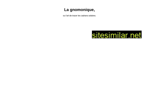 gnomonique.fr alternative sites