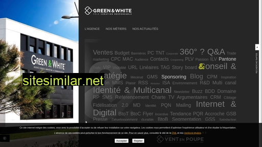 Green-and-white similar sites