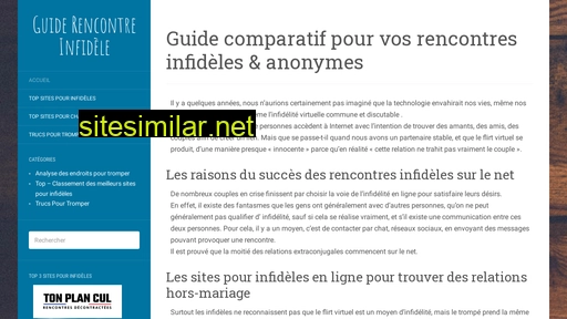 Guide-rencontre-infidele similar sites