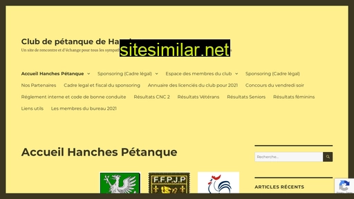 hanches-petanque.fr alternative sites