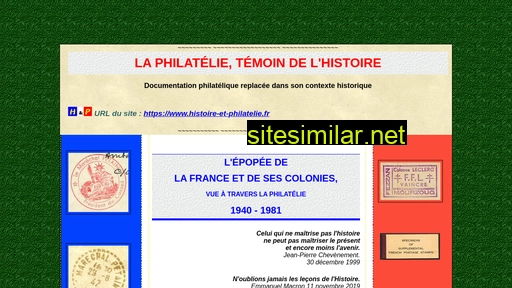 Histoire-et-philatelie similar sites
