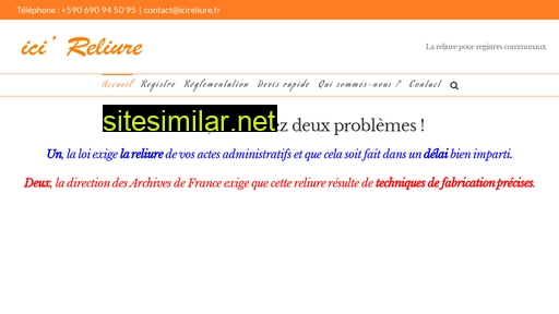 icireliure.fr alternative sites