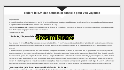 iledere-loix.fr alternative sites