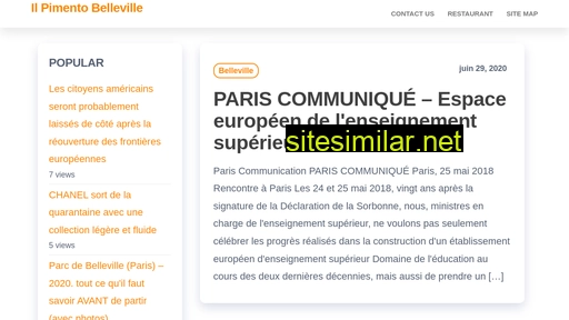 ilpimentobelleville.fr alternative sites
