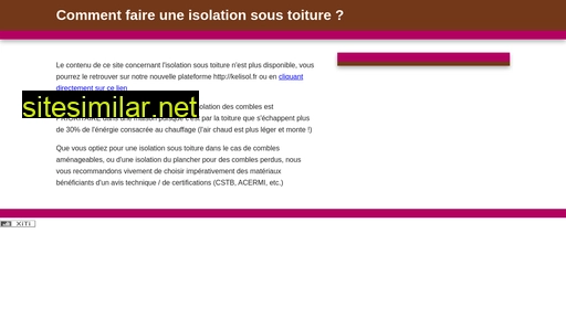 isolationsoustoiture.fr alternative sites