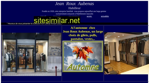 jeanrouxvetements.fr alternative sites