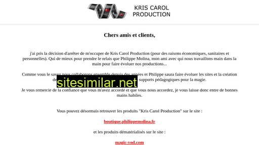 kriscarol-production.fr alternative sites