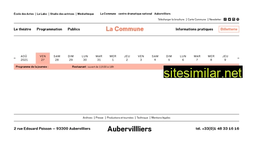 lacommune-aubervilliers.fr alternative sites