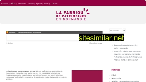 lafabriquedepatrimoines.fr alternative sites