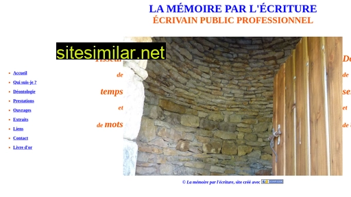 lamemoireparlecriture.fr alternative sites