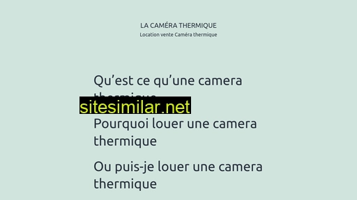 la-camera-thermique.fr alternative sites
