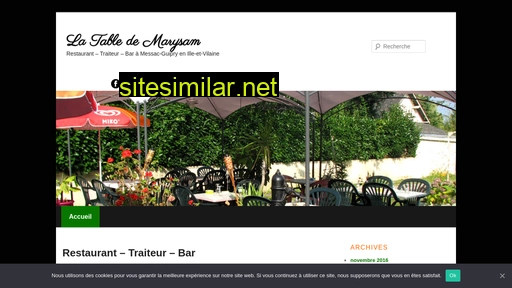 latabledemarysam.fr alternative sites