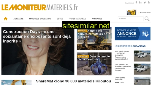 lemoniteurmateriels.fr alternative sites
