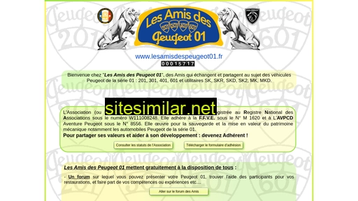 lesamisdespeugeot01.fr alternative sites