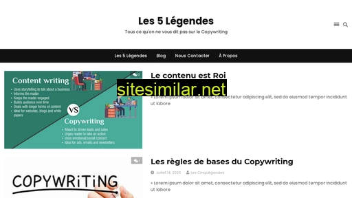 lescinqlegendes.fr alternative sites