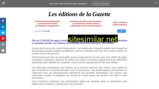 leseditionsdelagazette.fr alternative sites