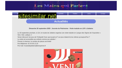 lesmainsquiparlent53.fr alternative sites