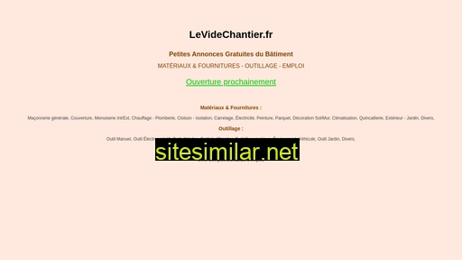 levidechantier.fr alternative sites