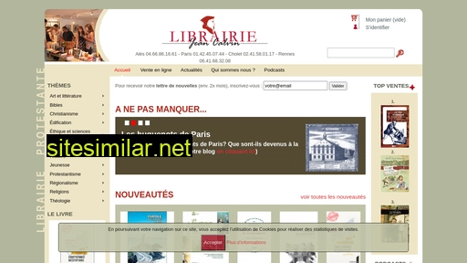 librairiejeancalvin.fr alternative sites