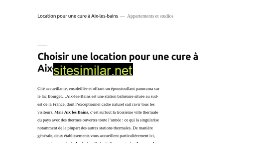 location-cure-aix-les-bains.fr alternative sites