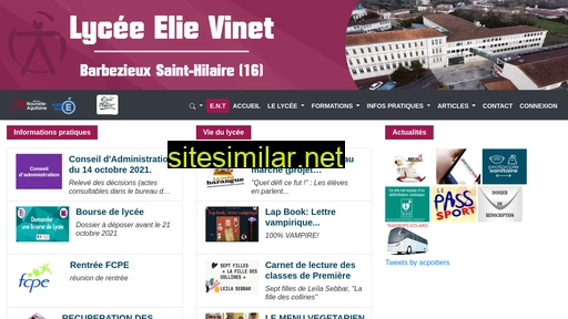 lycee-elie-vinet.fr alternative sites