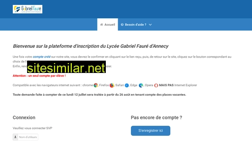 lycee-faure-annecy.fr alternative sites