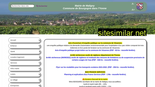 mairie-maligny-89.fr alternative sites