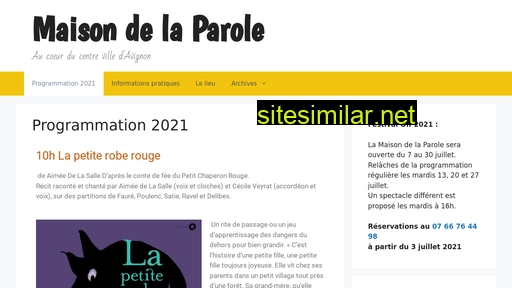 maisondelaparole.fr alternative sites