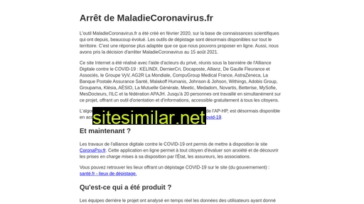 maladiecoronavirus.fr alternative sites
