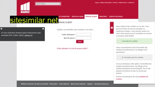 markelintl.fr alternative sites