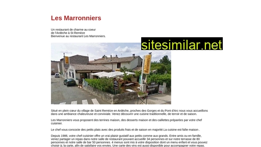 marronniers-restaurant-stremeze.fr alternative sites