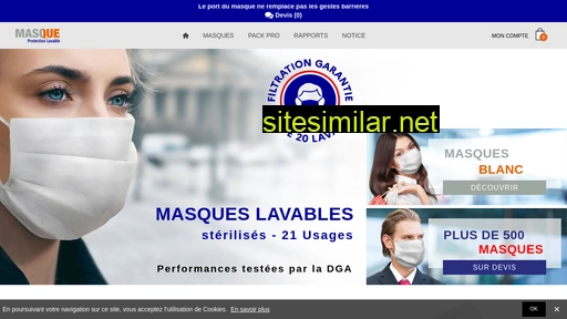 Masqueprotectionlavable similar sites