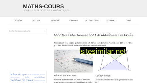 Maths-cours similar sites