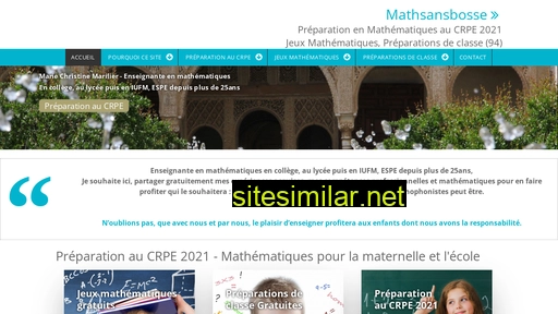 mathsansbosse.fr alternative sites