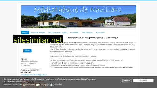 mediathequedenovillars.fr alternative sites
