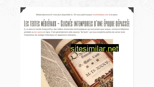 medievalesmurol.fr alternative sites