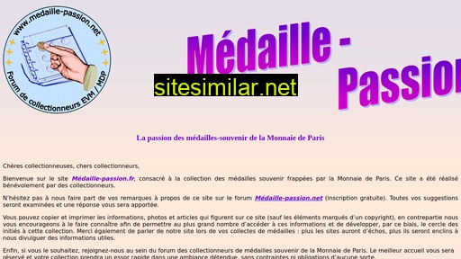 medaille-passion.fr alternative sites