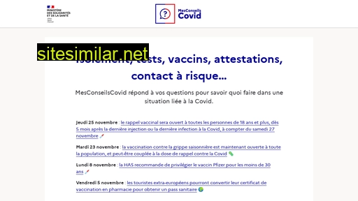 mesconseilscovid.sante.gouv.fr alternative sites