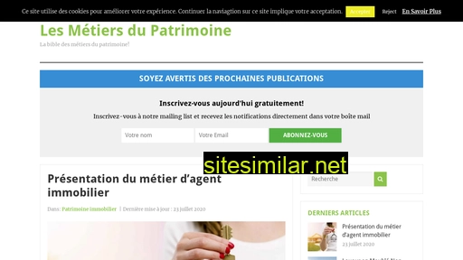 metiers-patrimoine.fr alternative sites