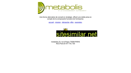 metabolis.fr alternative sites