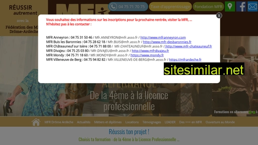 mfrdromeardeche.fr alternative sites