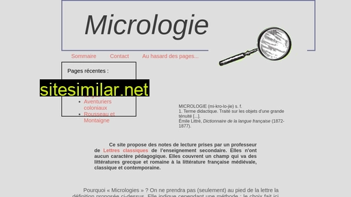 micrologies.fr alternative sites