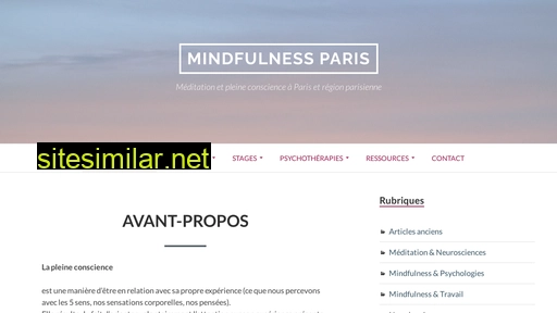 Mindfulness-paris similar sites