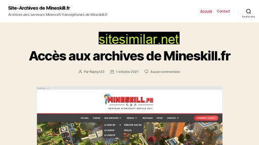 mineskill.fr alternative sites