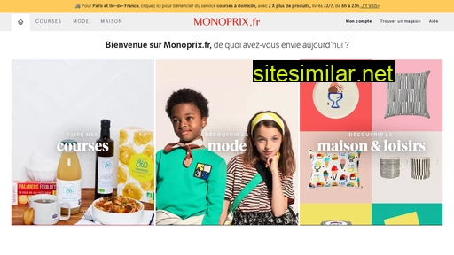 monoprix.fr alternative sites