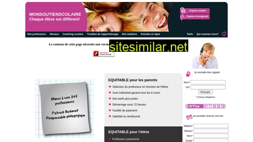 monsoutienscolaire.fr alternative sites